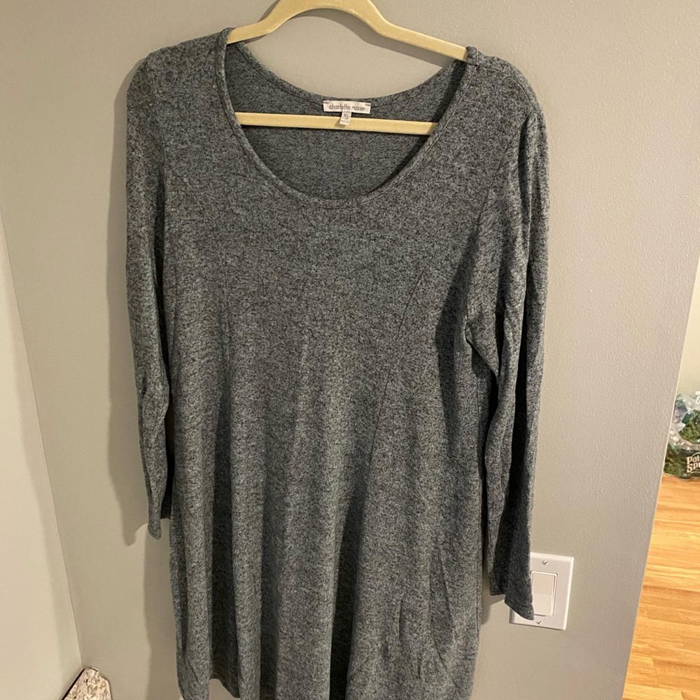 Charlotte Russe XL blackish/grayish long sleeve dress